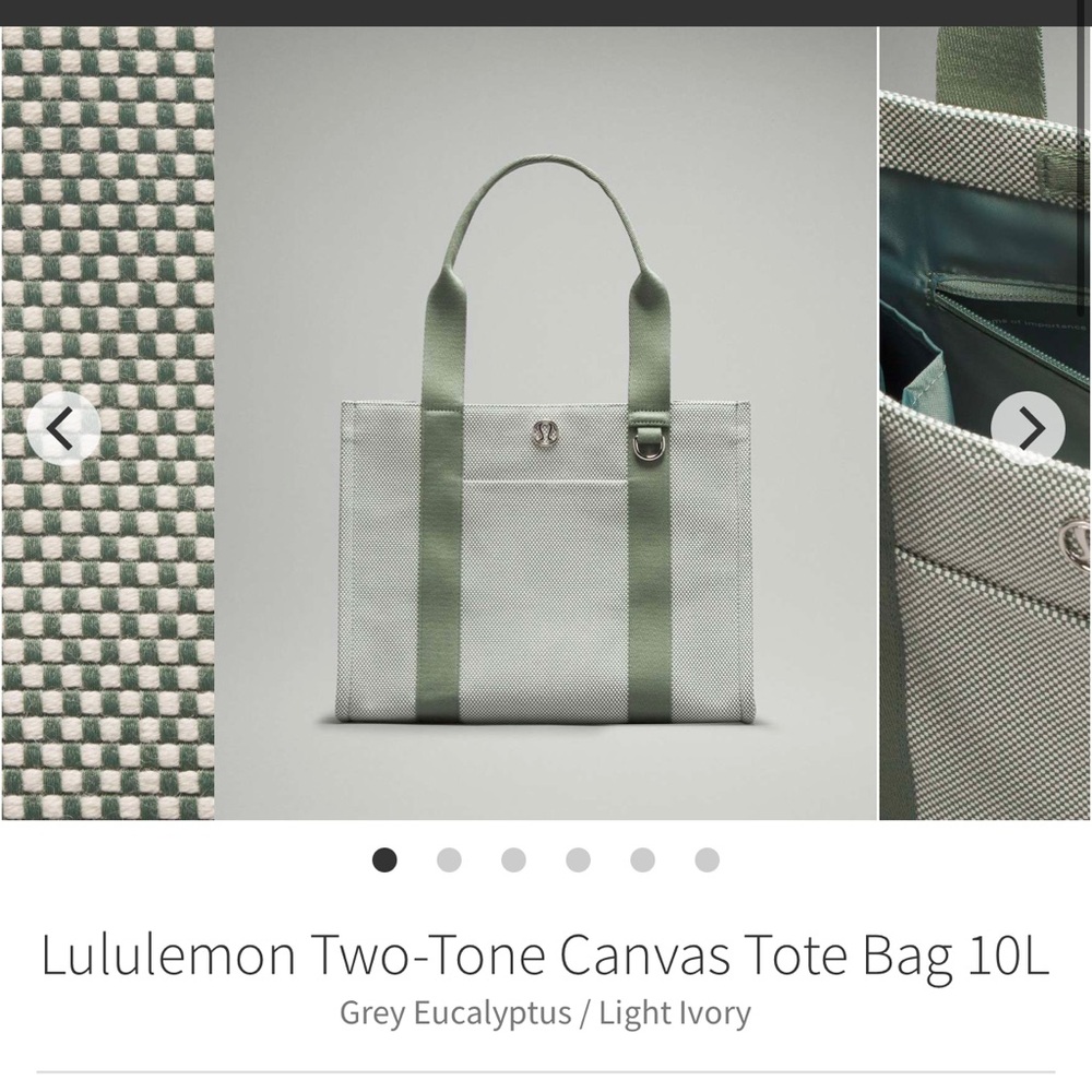 EUC lululemon athletica Two-Tone Canvas Tote Bag - 10L
